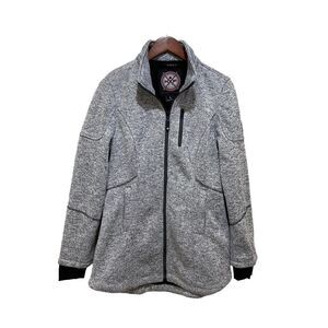 Halifax HFX High Performance Luna Knit Jacket in Heather Gray Women's Size L